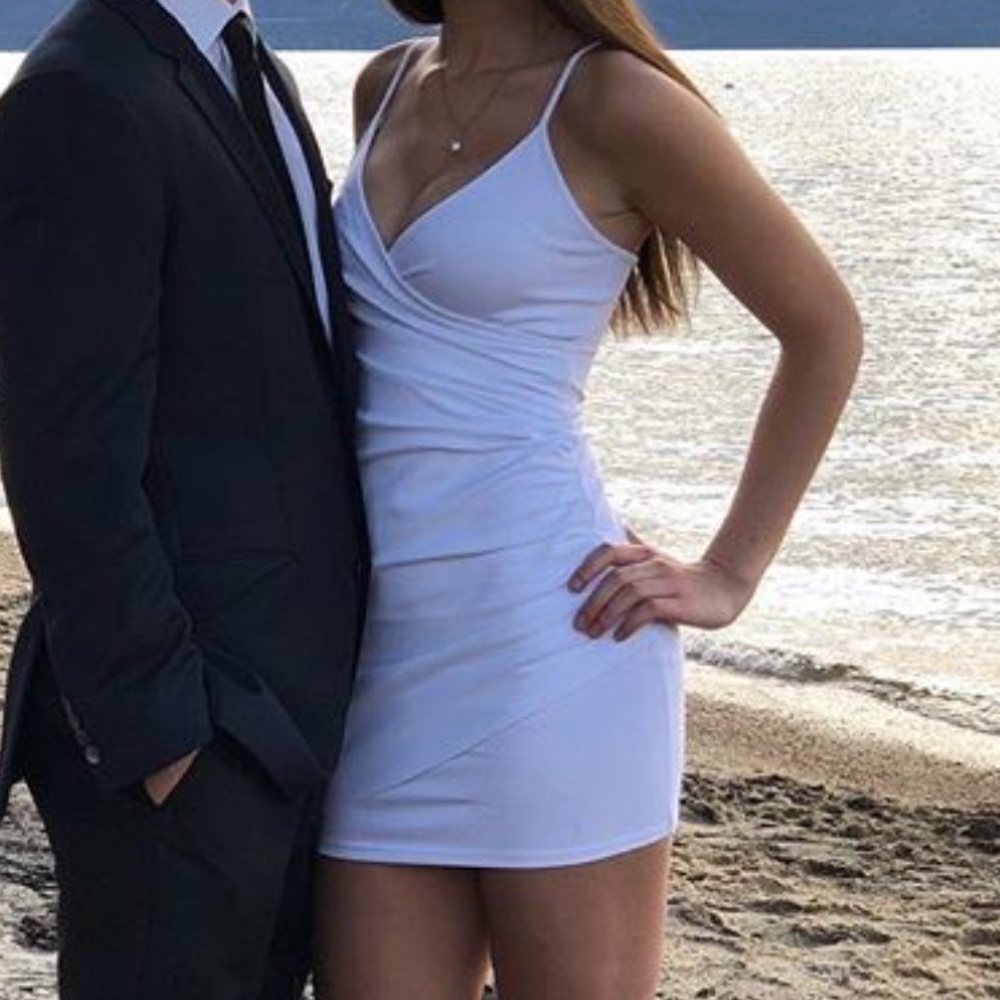 Forever 21 Bodycon Dress - white - (Size M)